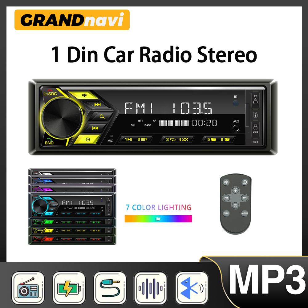 Audio Universal Music - Radio samochodowe 1DIN Odtwarzacz MP3 Cyfrowe
