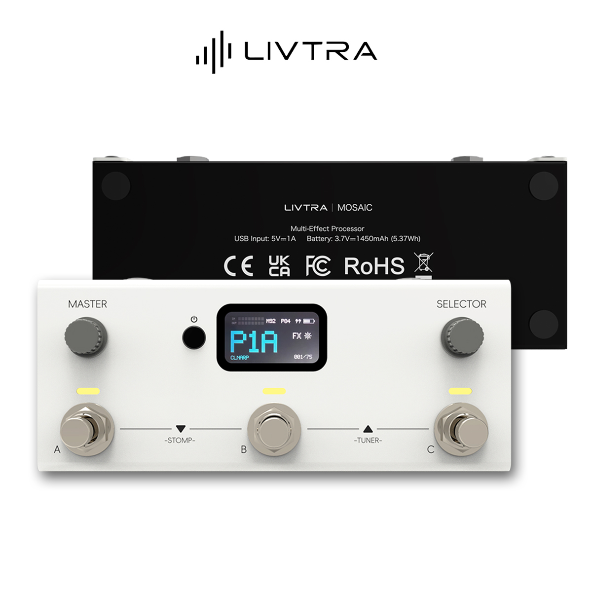 Audio Music Interface - LIVTRA MOSAIC All-in-One Guitar Effects Pedal