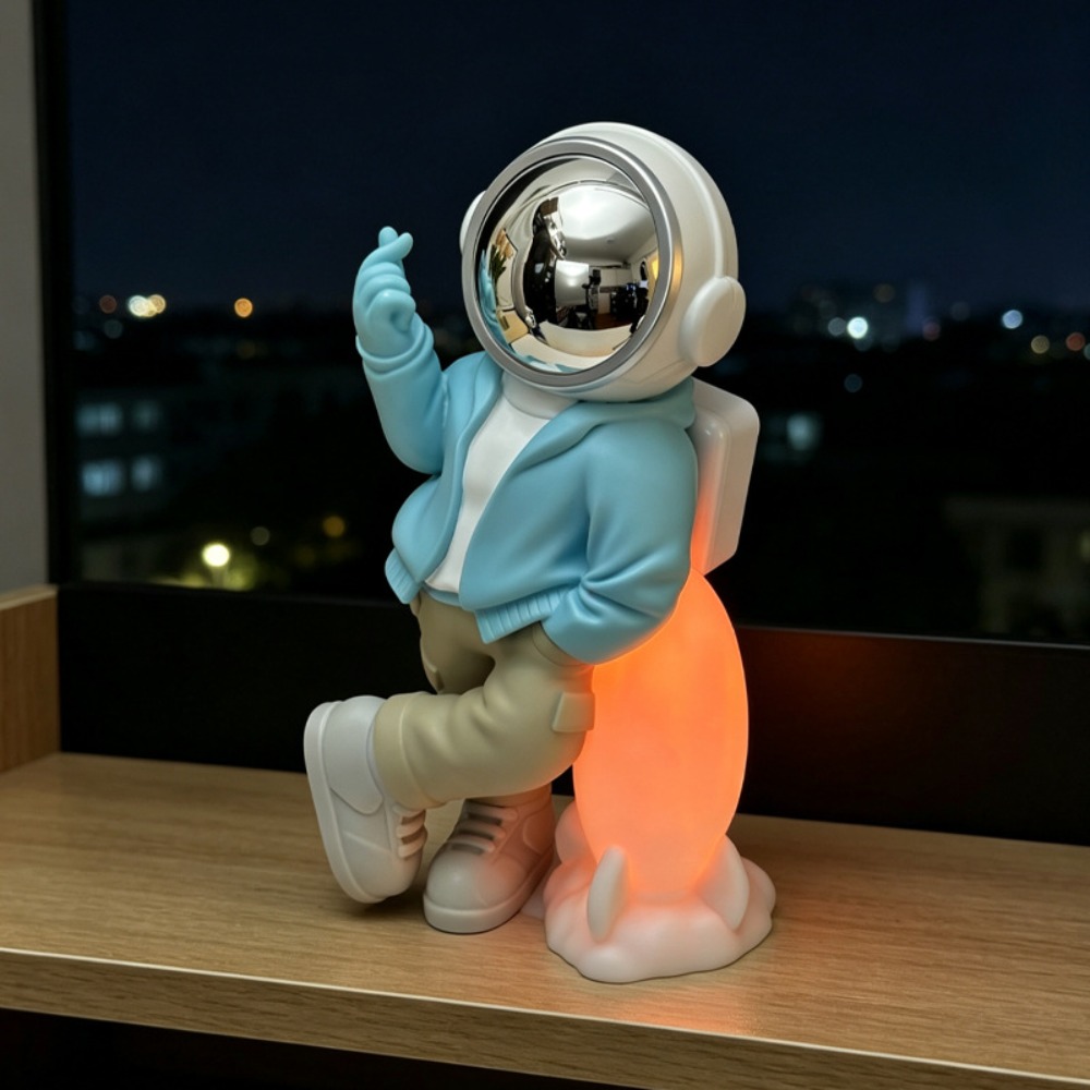 Audio Music Spotify - Głośnik Bluetooth Astronauta Rakieta z Lampką