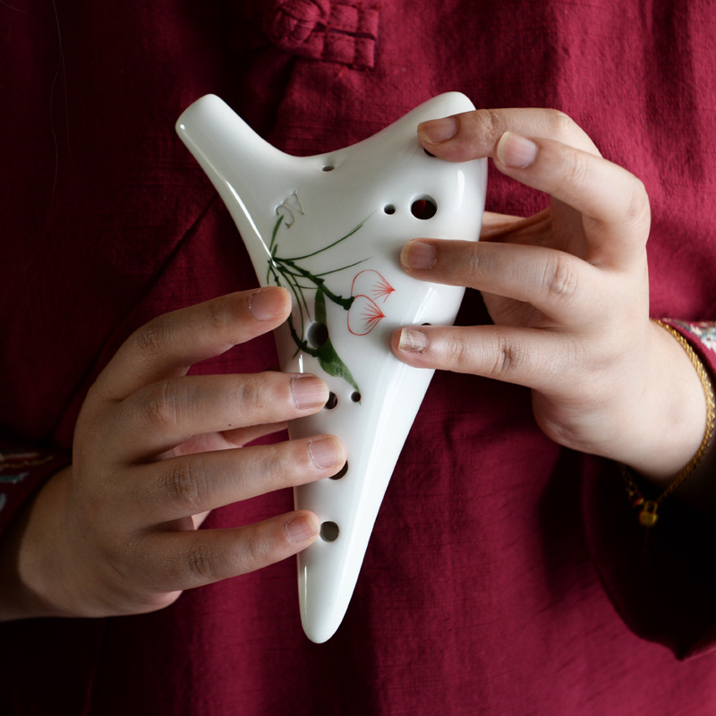Ocarina Ceramic - Okarina 12-otworowa Profesjonalna Flet dla Początkujących