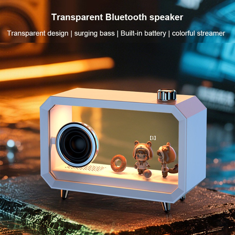 Audio Music Spotify - DIY Przezroczysty Głośnik Bluetooth RGB Kolorowe
