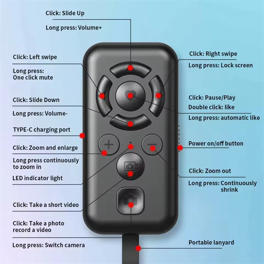 Bezprzewodowy pilot Bluetooth  – Audio Music Tiktok recenzja i cena