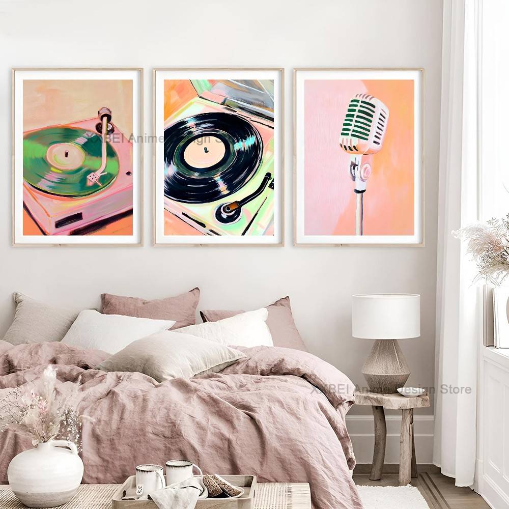 Vintage'owy plakat audio z pap – Audio Music Wallpaper recenzja i cena