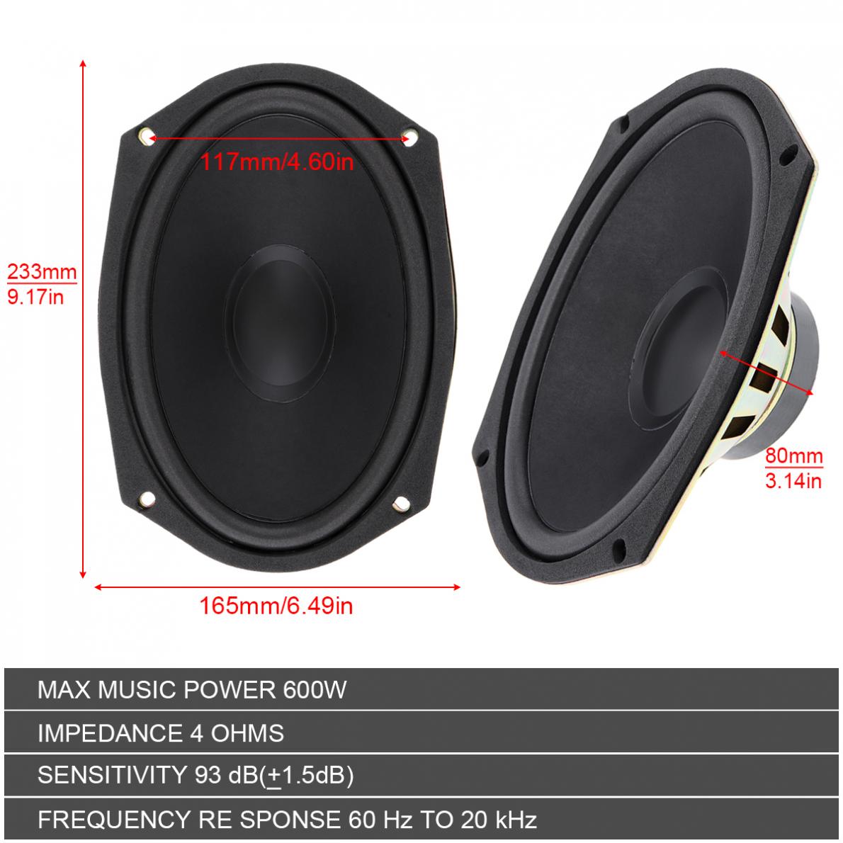 1 / 2 szt. 6x9 Cal 600W uniwer – Audio Universal Music recenzja i cena