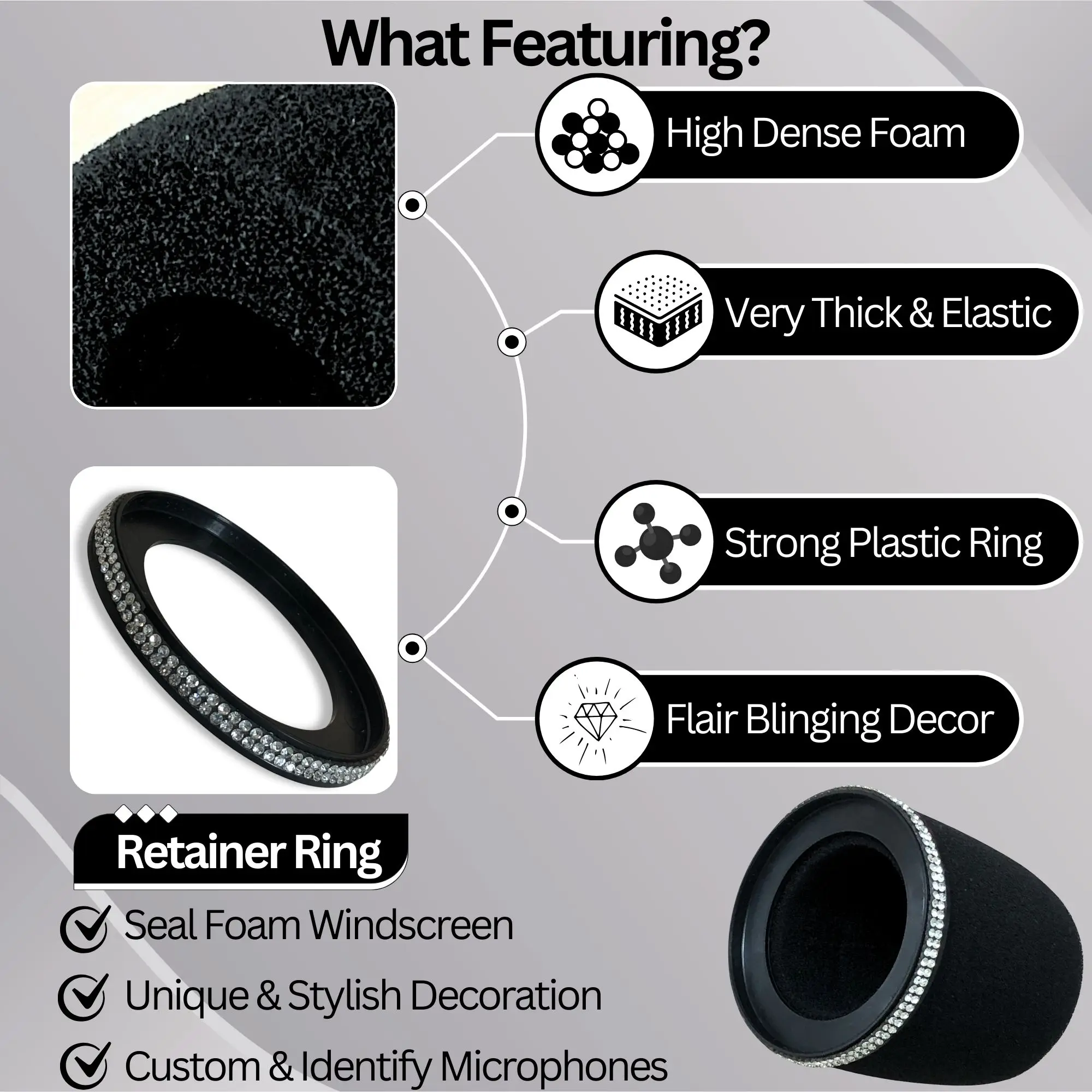 Sparkly MV7 Foam Pop Filter do – Shure Mic Mv7 recenzja i cena