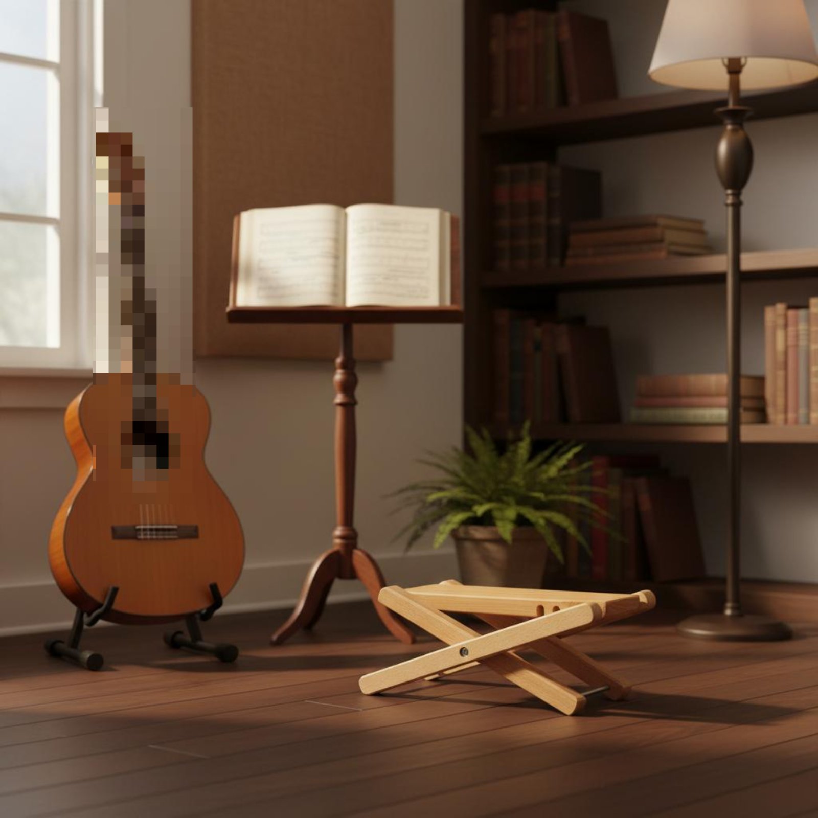 Regulowany podnóżek do gitary, – Music Stand Folding recenzja i cena